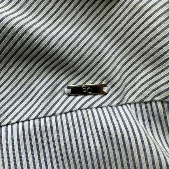 S.C. & Co. Activewear Skort Pale Blue Striped Pockets Side Splits Women’s XL - Picture 4 of 8